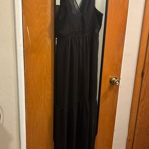 BCBGeneration Black Lace Maxi Dress